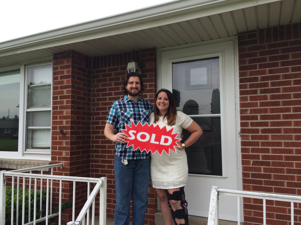 The day we closed on our house!